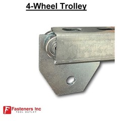 (QTY 4) 4 Wheel Trolley for Unistrut Channel. 600 Pound Load Limit #4870 P2950