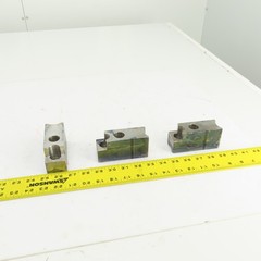 H & R Mfg. 82-20 60° Soft Lathe Chuck Jaws 4″ L x 1-1/2″ W x 1.98″ H Lot Of 3