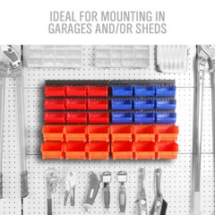 30 Bin Small Parts Organizer Garage Storage Wall Mounted Screws Bolts Nuts