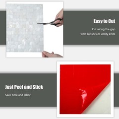 Kasaro Peel And Stick Backsplash Shell Tiles Mother Of Pearl Mosaic Self