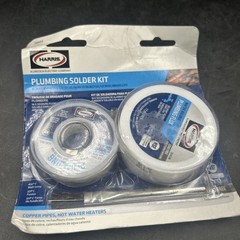 2x HARRIS 4 oz Plumbing Solder Kit w/ Flux, Brush, Abrasive Cloth, Model: 333559