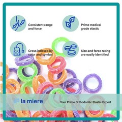 Neon Non-Latex 100 counts Intraoral Elastic Bands Orthodontic 1/4″, Medium