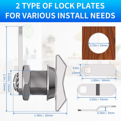 5/8 Inch Thumb Operated Offset Cam Lock, 5Pcs Keyless Compartment for RV, Cabine