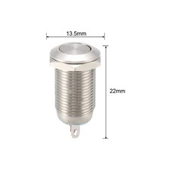 Momentary Metal Push Button Switch 10mm Mounting Dia 1NO 1NC COM DC 30V