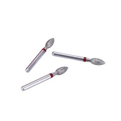 10pcs AZDENT Dental DIAMOND BURS FOOTBALL #368-023F FINE RED DEFEND 10pcs/Pack