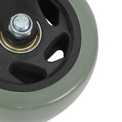 4 Pcs 4 Inch Grey Swivel Caster Wheels Heavy Duty With Safety Brake 2200Lbs