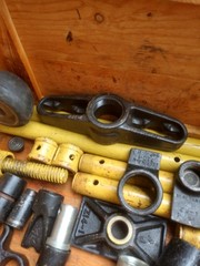 Large lot of Enerpac & Blackhawk hydraulic cylinder attachments and parts