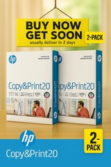 2 Pack HP Copy & Print20 Paper 20lb 8.5×11 Copy Printer Paper 1 Ream 500 Sheets