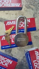 American Lock AH11 Solid Steel Padlock 2in 51mm wide 2in tall shackle Key Alike