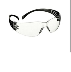 (100 Pairs) 3M 100 Series Safety Glasses- Clear Anti-Fog Lens-Black SF101AF-BLK