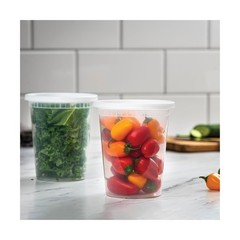[240 Sets – 32 oz.] Clear Plastic Deli Food Storage Containers with Airtight …