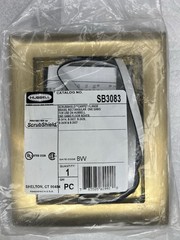 Hubbell SB3083 -Gang Solid Brass Brushed Rectangular Carpet Flange 6″ x 4-3/4″