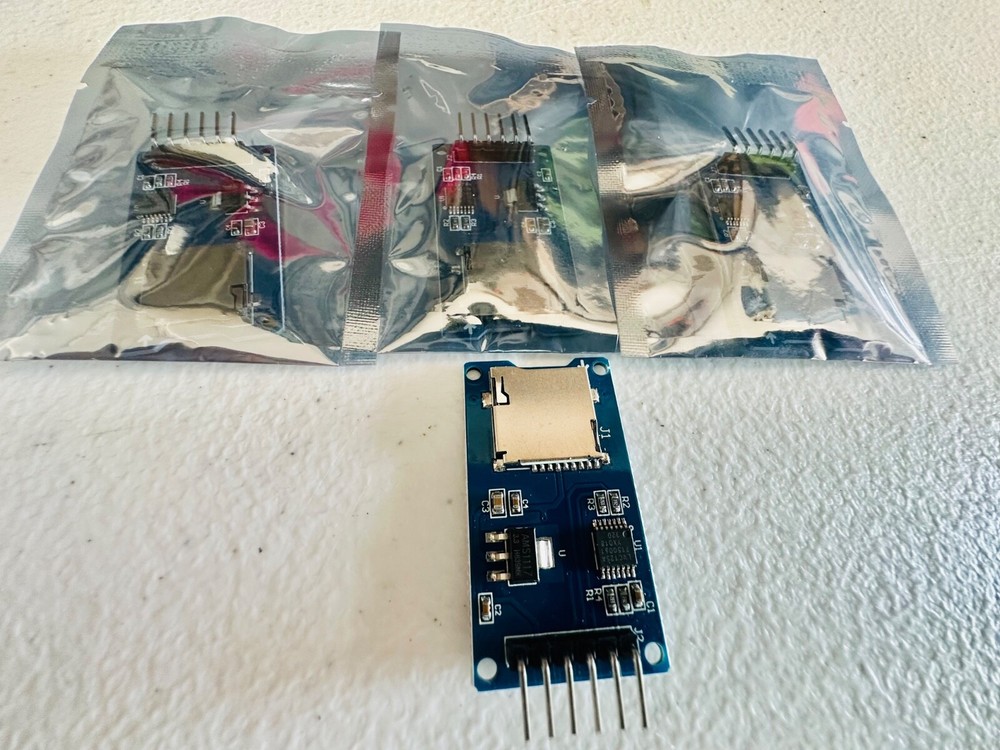 Micro SD TF Memory Card Reader Module with interface For Arduino. Lot of 4 Pcs