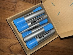 Fuutreo 10 Pack Jumbo Permanent Markers Bulk Large Chisel Tip Permanent Markers