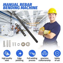 Heavy Duty Manual Steel Bar Bender Bearing Steel U‑Shape & Right Angle Bend Tool