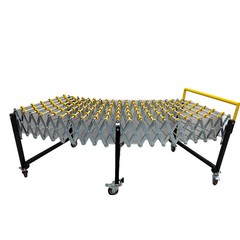 31.5in – 118in Non-power Flexible Expandable Roller Conveyor ABS Skate Wheels