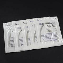 50 Packs Orthodontic Arch Wire Bracket Round Niti Super Elastic Natural Ovoid