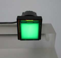 RAFI LUMOTAST 75 IP40 Green Lens Square Panel Indicator Signal Lamp 1.65.111.081