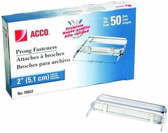 ACCO Brands Premium Prong Fastener for Standard 2-Hole Punch, Complete Set, 2…