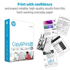 HP Printer Paper | 8.5 x 11 Paper | Copy &Print 20 lb | 1 Ream Case – 500 Sheet.