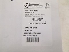 DiamondBack BV58BBSI Full Port Ball Valve 800PSI 586WBS-10SWFM