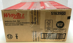 WypAll (51636) CriticalClean Fabric Food Service Cloths 23.5″ x 12.5″ Red 200ct