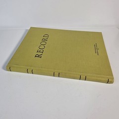 Vintage Federal Supply Service Record Book Set Of 2 Green Cloth Ruled Paper