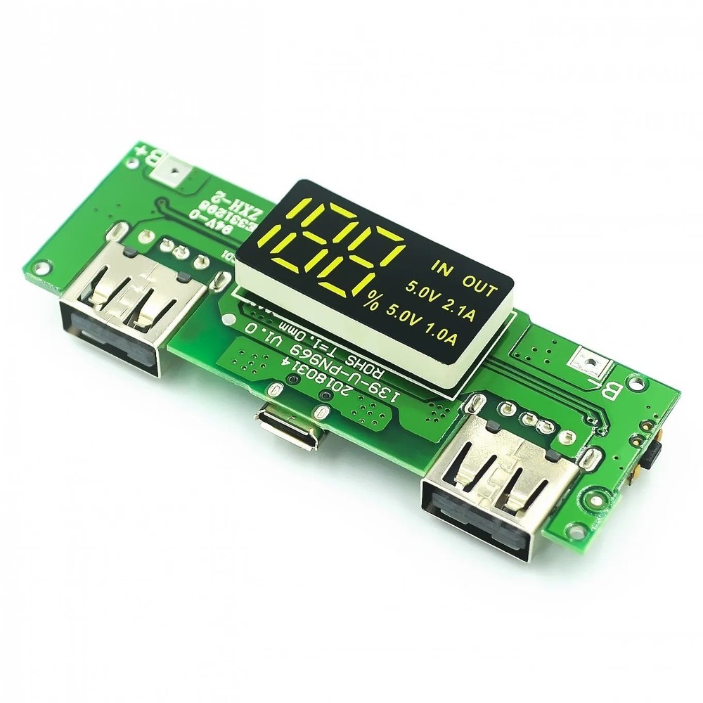 Dual USB 5V 2.4A Lithium Battery Charger Board Type-C Micro USB Power Module