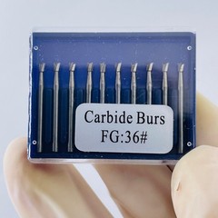 10Pc Dental Tungsten Carbide Inverted Cone FG-35/36/37 Burr High Speed Handpiece