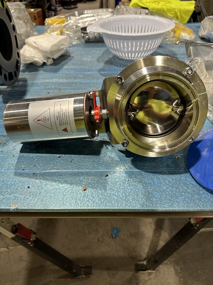 4” Tri Clamp Sanitary Single Acting Pneumatic butterfly Valve Ss304