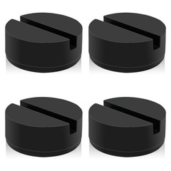 HXXF Floor Jack Pad Adapter 4 Ton Universal Rubber Slotted Frame Rail Black