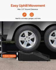 VEVOR 1Piece Vehicle Ramp 20000 lbs/9 Ton Capacity Car Service Ramp, Black