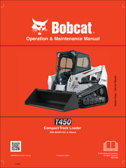 Bobcat T450 Compact Track Loader Service Repair Shop Operator Manual PDF USB