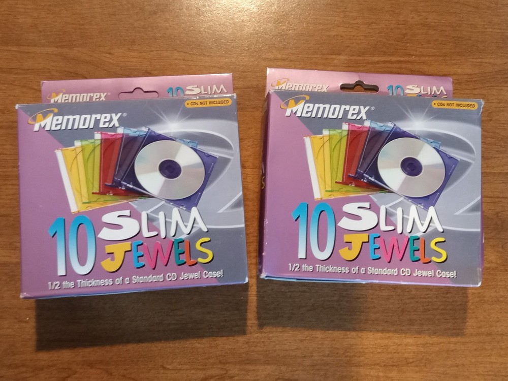 Memorex Multi Color Slim Jewel Cases Lot – Read