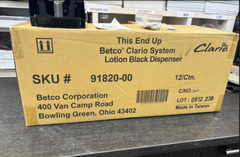 Betco Clario Lotion Dispensers 91820-00, 1,000 mL, Black, Case Of 12