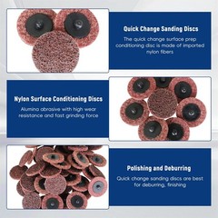 50PCS 2″ Quick Change Surface Conditioning Sanding Discs R Type Medium Grit US