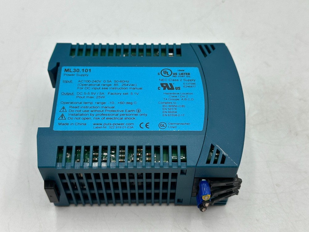 One (1) Puls ML30.101 5-5.5 VDC 5 Amp 25 Watt Power Supply – FREE SHIPPING