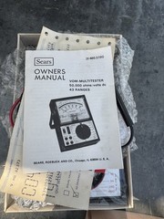 Sears 5190 Portable 43 Range VOM Multitester 50000 Ohms Volt DC Vintage NOS