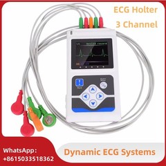 24 hours 3 Channel ECG ECG/EKG Holter Monitor System NEW
