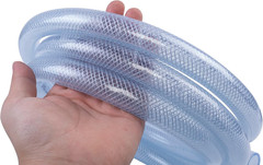 Flexible PVC Tubing Braided Clear 3/4 Inch ID 10 Feet High Pressure Water Fuel