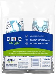 To Go Paper Coffee Cups With Lids, 12 oz, 14 ct, Disposable Insulated Paper Cups