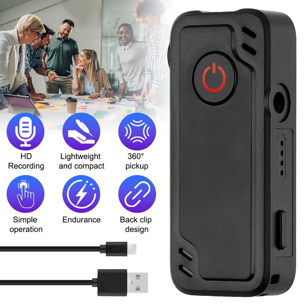 32GB Digital Audio Voice Activated Recorder Rechargeable Dictaphone MP3 Player