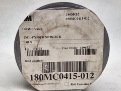 4″ x 50 YDS – 3M Controltac Graphic Film w/ Comply Adhesive 180MC BLACK 2MIL
