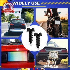 Tandefio 100 Pcs License Plate Screws #14 x 3/4″ Slotted Hex Head Carbon Steel L