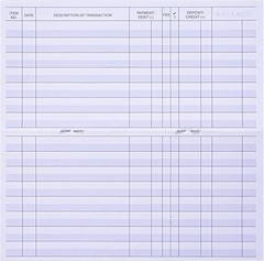 24 Pcs Check Registers for Personal Checkbook, Easy to Read Checkbook Register