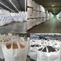 FIBC Bulk Bags, 35x35x43 inches, 2200 lbs Capacity, White, Pack of 10, Heavy Dut
