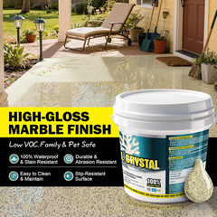 Epoxy Floor Paint Kit 10KG Vanilla Pepper Self Leveling Concrete Garage