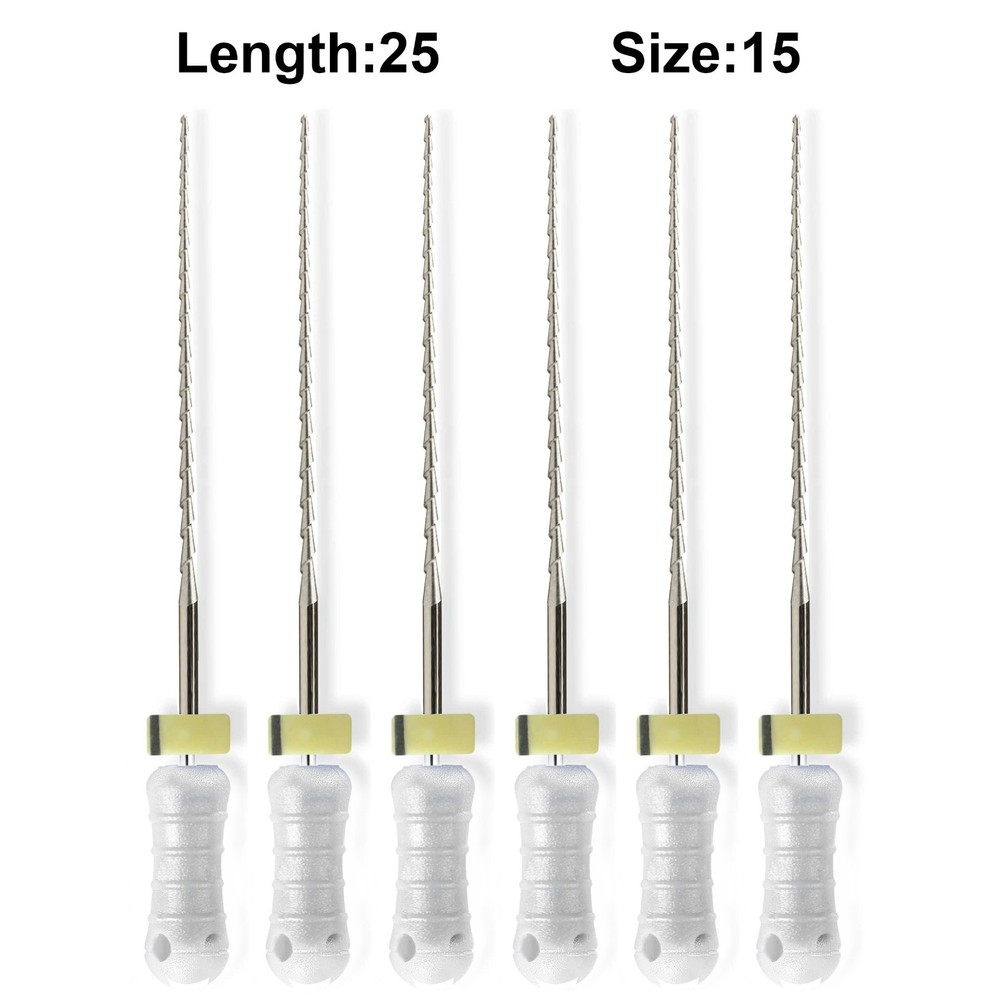 Sky Choice Hedstrom Files – 25 mm Length, Size 15 White w/Rubber Stopper 6/Pkg