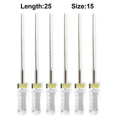 Sky Choice Hedstrom Files – 25 mm Length, Size 15 White w/Rubber Stopper 6/Pkg