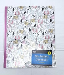 FILE FOLDERS FUN DESIGNS 3 ea. Office Supplies SET of 9 pcs JOT: Sealed